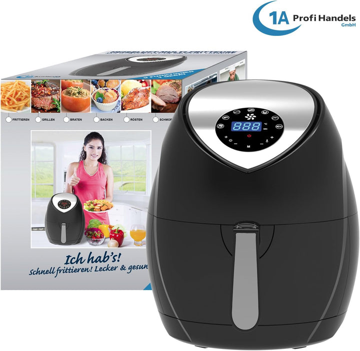 FRITTEUSE OHNE FETT HEISSLUFT-FRITTEUSE DIGITAL MULTI FRITTEUSE HEISSLUFT ECO-AIR-PROFI DC-1400W-1 w