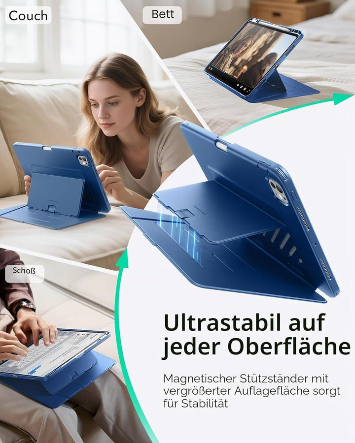 ESR für iPad Pro 13 Zoll Hülle (M5/M4) 2025/2024, Vertikaler Ständer, Multi-Winkel, Ultra-stabile Hü