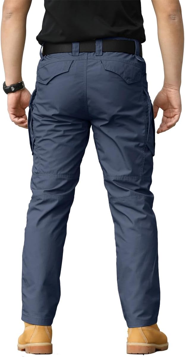 CARWORNIC Herren Taktische Hose wasserdichte Cargo Hose Militär Outdoorhose 36W / 32L Navy Blue, 36W