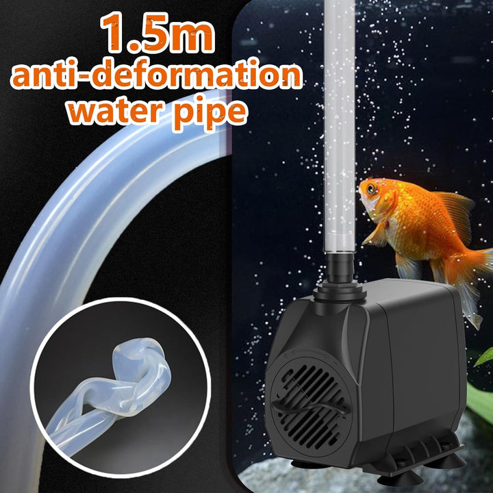 Knifel Springbrunnenpumpe 45W 2500L/H Automatische Abschaltung bei Niedrigwasser Schutz vor überhitz