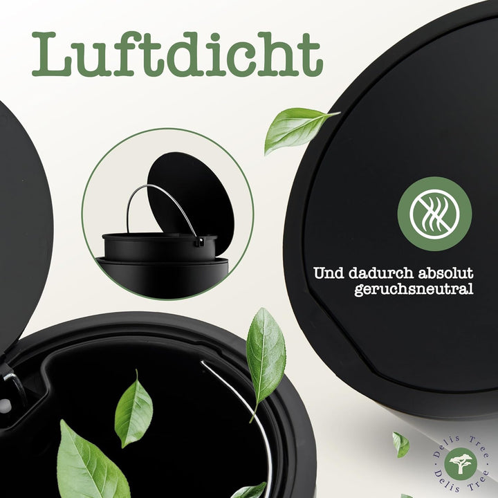 Mülleimer 5L, Tretmülleimer mit edlem Design & Softclose, Anti-Geruch Abfalleimer, für Bad Badezimme