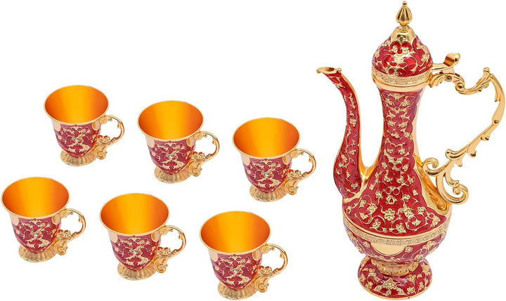 Kaffeetasse und Teeservice Set, 6 Personen 8 TLG Vintage Selten Teeservice Set, Kaffeeservice aus Zi