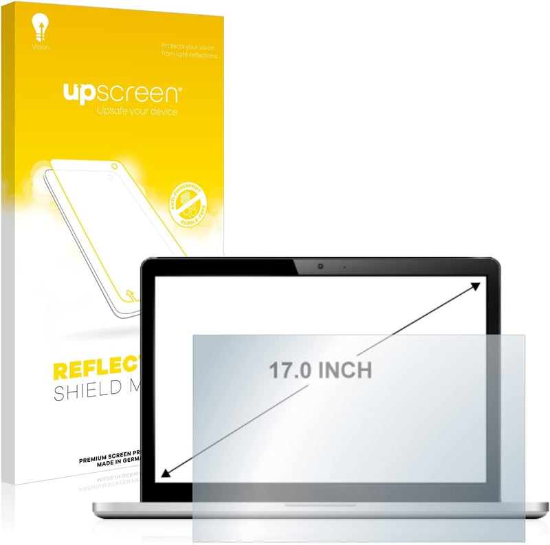 upscreen 17" Entspiegelungs-Schutzfolie für 17,0 Zoll Notebooks (43 cm) [341 x 273 mm, 4:3] – Anti-R