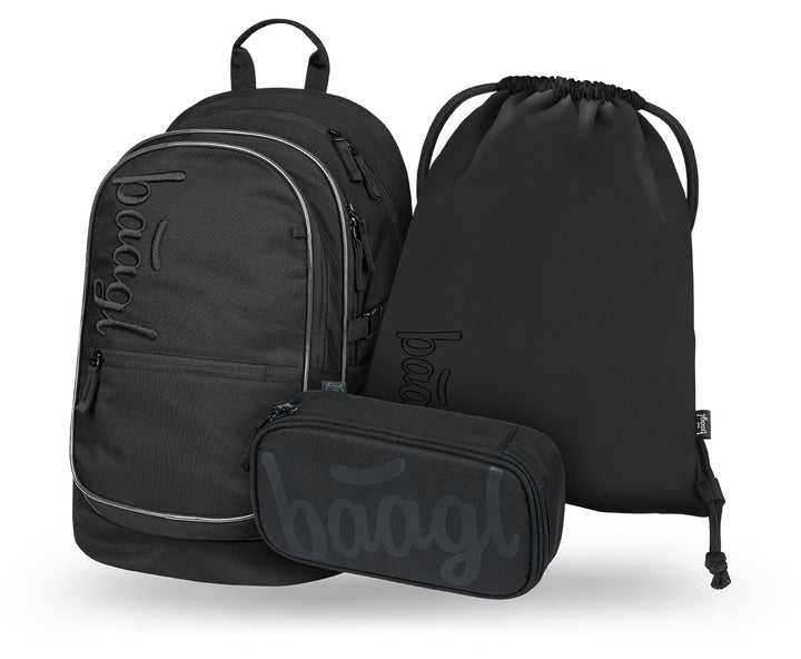 Baagl Schulrucksack Set Jungen Mädchen 3 Teilig, Schultasche für Grundschule Volksschule, Grundschul