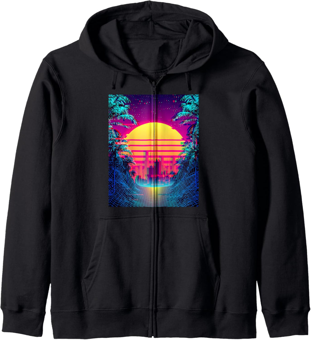Retro Outrun Synthwave Aesthetic 80's Vaporwave Kapuzenjacke