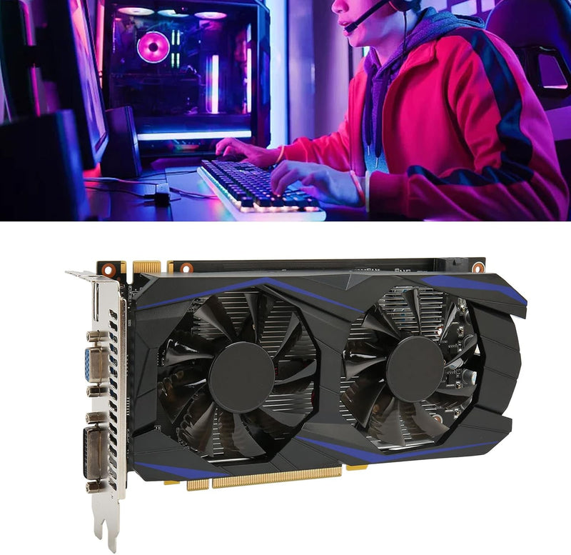 Cuifati GTX550Ti Gaming-Grafikkarte, 6 GB GDDR5 192-Bit-Computer-Grafikkarte mit Zwei Lüftern, PCIe