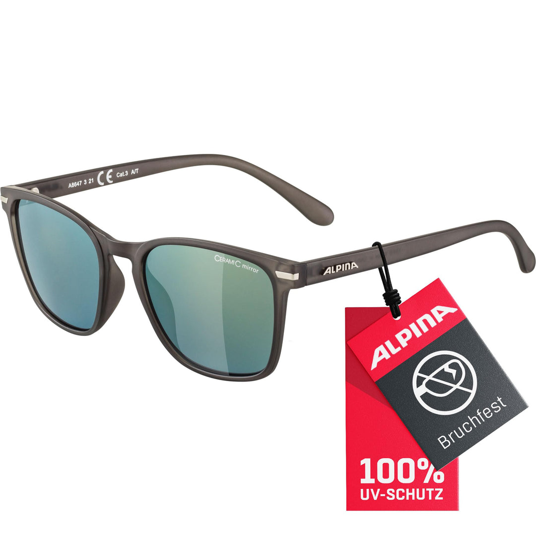 ALPINA YEFE - Verspiegelte und Bruchsichere Sonnenbrille Mit 100% UV-Schutz Für Erwachsene Einheitsg