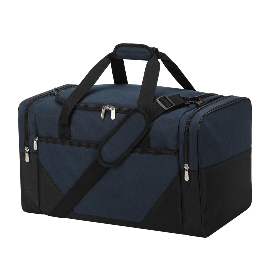 Sporttasche 45L - 53×28×30.5 cm Reisetasche mit Vielen Fächern für Gym, Weekend &amp; Kurztrips - Marine