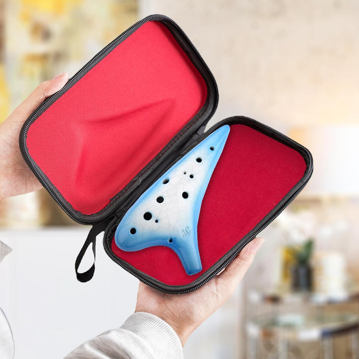 AFE 12 Loch Alto C Okarina Keramik Ocarina mit einer schützenden Tasche und Songbooks Gradient Blue,