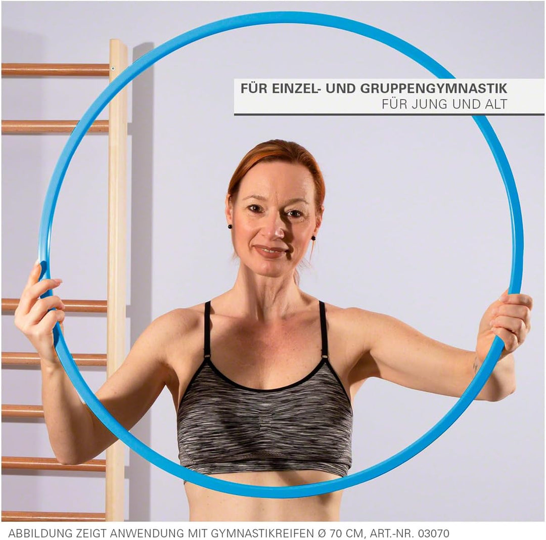Gymnastikreifen aus Kunststoff, Set: je 1x blau, grün, rot, gelb Ø 80cm, Ø 80cm