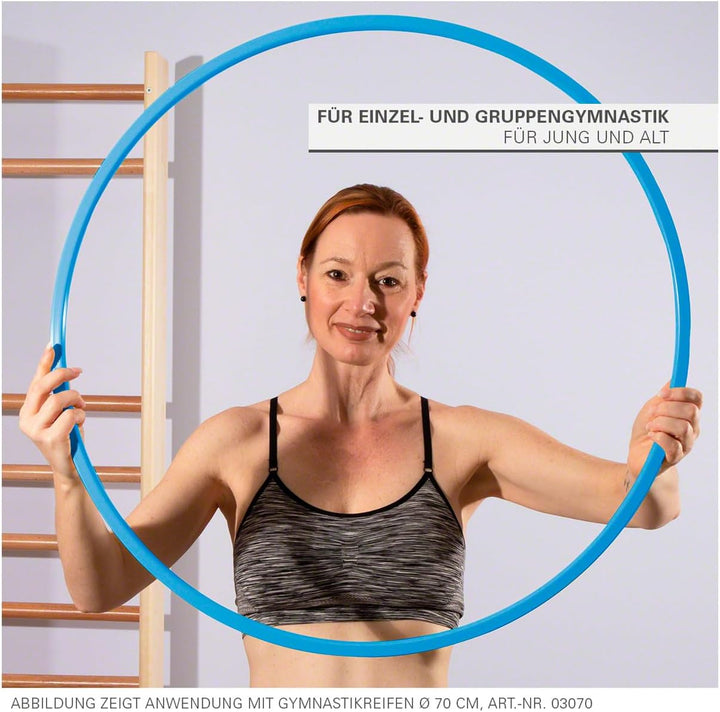 Gymnastikreifen aus Kunststoff, Set: je 1x blau, grün, rot, gelb Ø 80cm, Ø 80cm