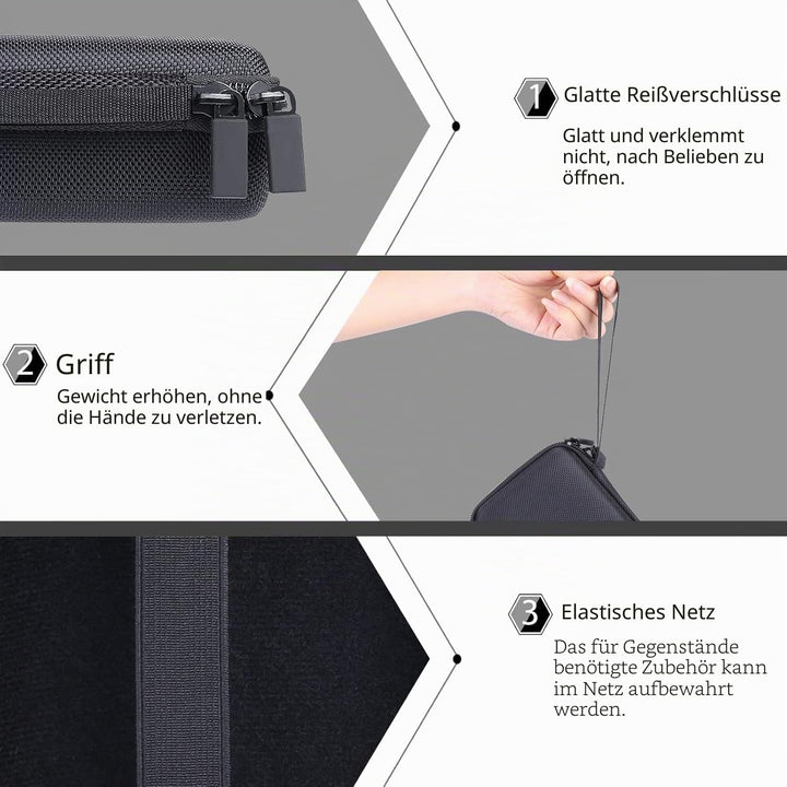 co2CREA Hart Reise Schutz Hülle Etui Tasche für Zoom F3 Multi-Track Field Recorder, Nur Hülle, für Z