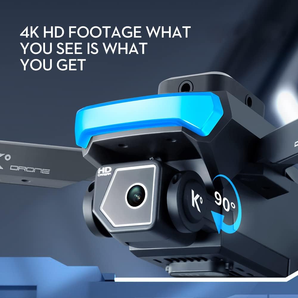 OBEST Drohne mit Kamera 4K, Faltbare RC FPV Drone | Hindernisvermeidung, One Key Start/Landen, Headl