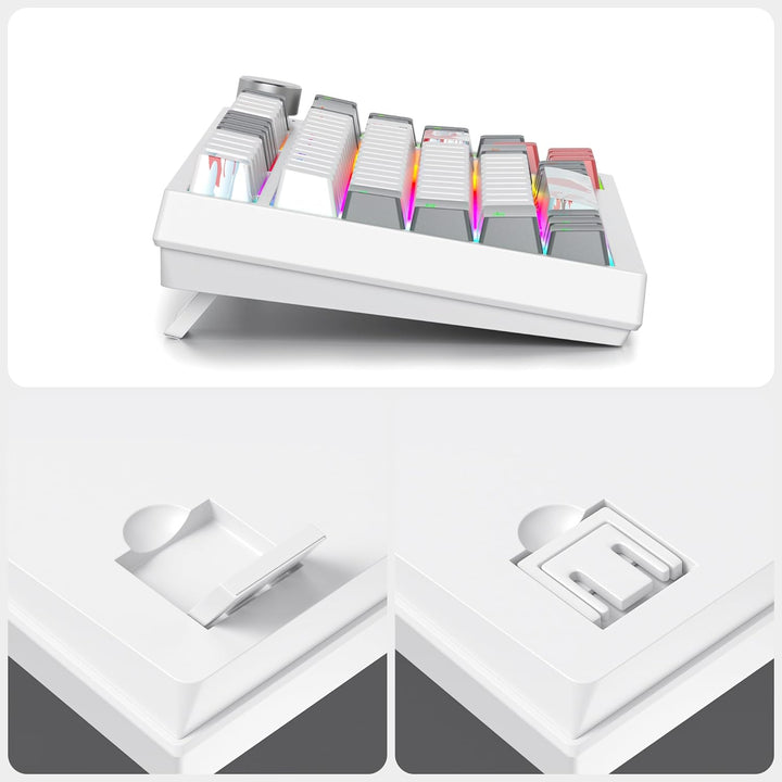 SOLIDEE 75% mechanische Gaming-Tastatur,hot-swap-fähige Tastatur mit rote Schalter,RGB-Hintergrundbe