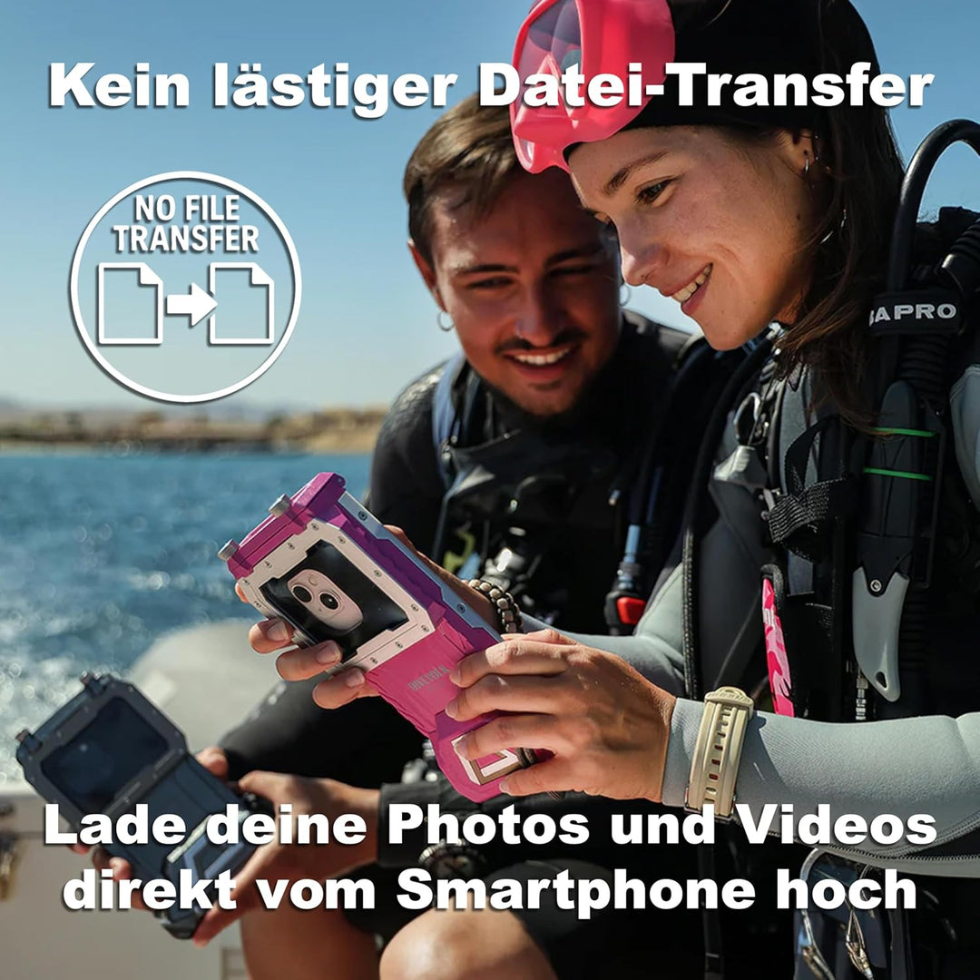 DIVEVOLK Unterwasser-Fotografie Seatouch 4 Max Unterwassergehäuse für iPhone 12/12 Pro/12 Pro Max/13
