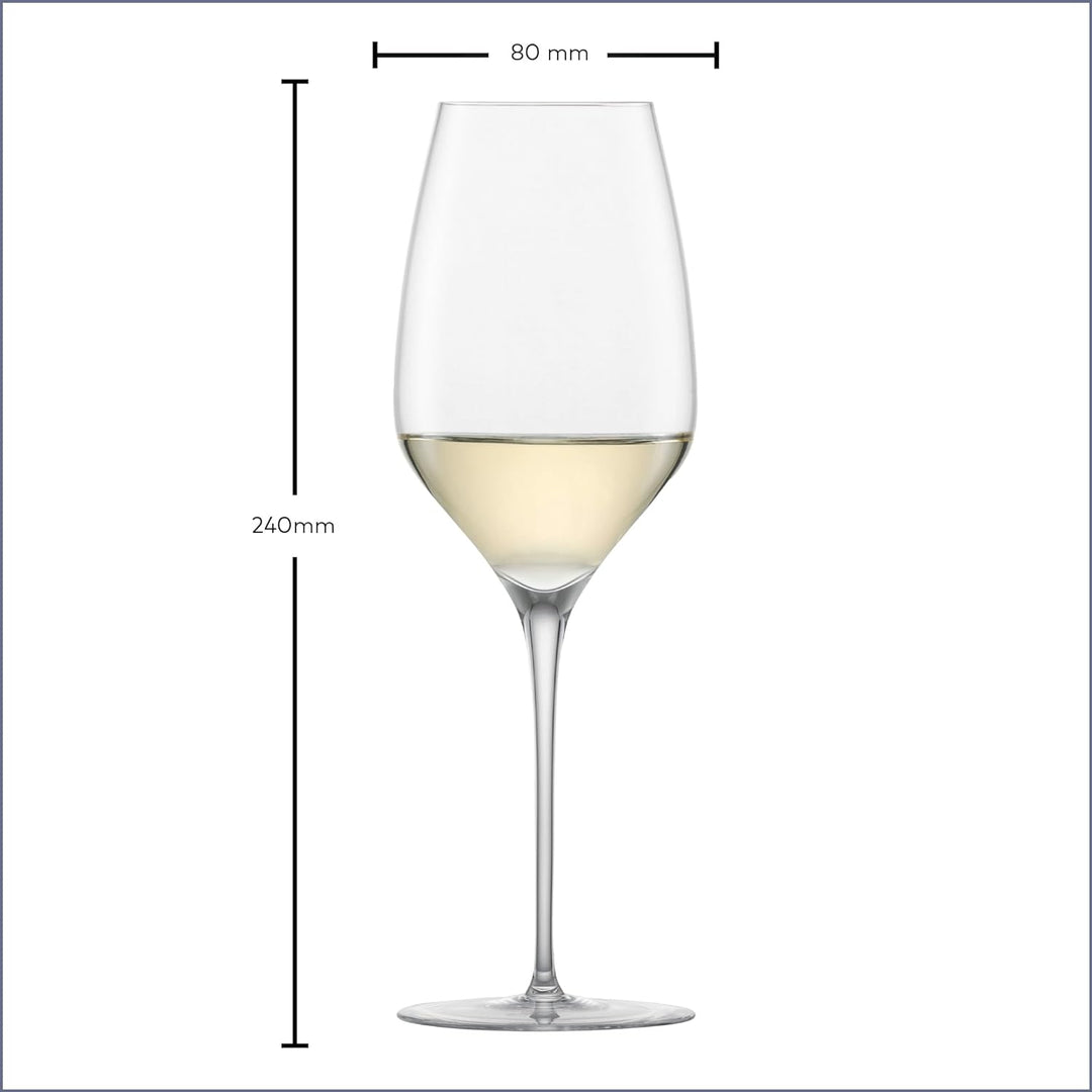 Zwiesel Glas Riesling Weissweinglas Alloro (2-er Set), in Handarbeit mundgeblasene Weingläser, ästhe