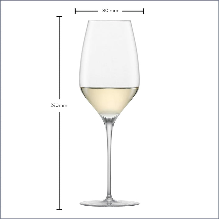 Zwiesel Glas Riesling Weissweinglas Alloro (2-er Set), in Handarbeit mundgeblasene Weingläser, ästhe