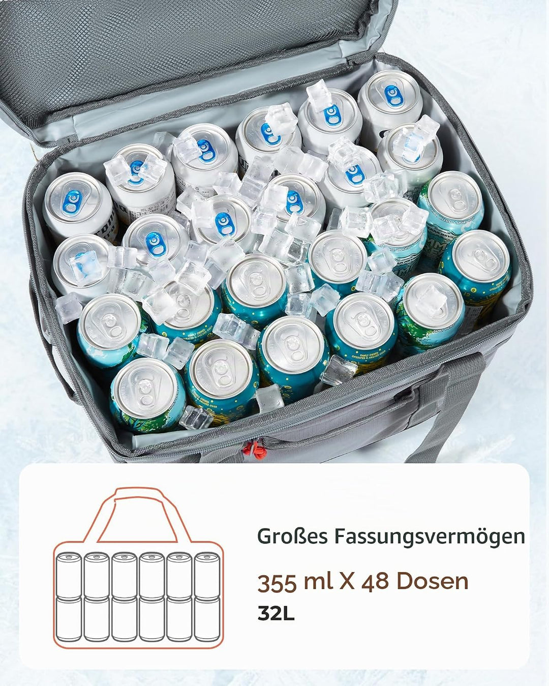 TOURIT Kühltasche Picknicktasche Isolierter weicher Kühler Gross Zusammenklappbar Thermotasche Leben
