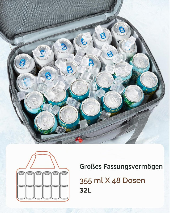 TOURIT Kühltasche Picknicktasche Isolierter weicher Kühler Gross Zusammenklappbar Thermotasche Leben