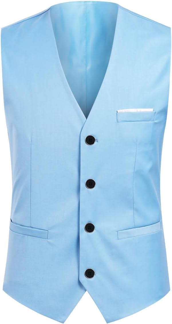 Allthemen Anzug Herren Slim Fit 3 Teilig Anzüge Modern Herrenanzug 3-Teilig Sakko Hose Weste für Bus