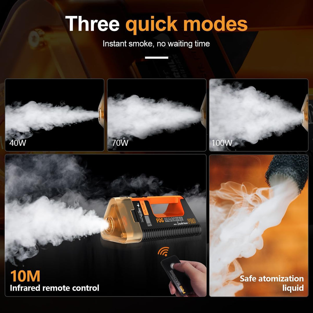 LENSGO Nebelmaschine, Handheld Smoke Master Pro Outdoor-Fernbedienung, Mini-Rauchmaschine, tragbare