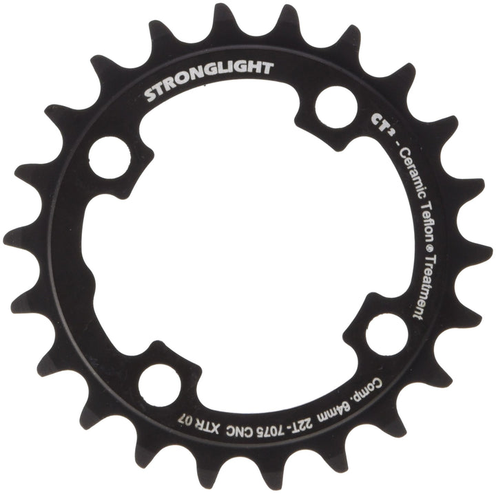 Stronglight Kettenblatt Type XTR 07 22 Schwarz, 22 Schwarz