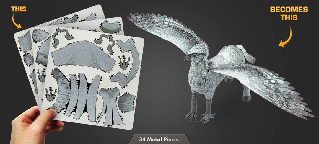 Fascinations MMS452 Metal Earth Metallbausätze - Harry Potter Seidenschnabel Buckbeak, lasergeschnit
