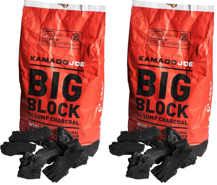 Kamado Joe 9.1kg XL Natürliche Wiederverwendbare Stückholzkohle für BBQ, Räuchern, Grillen. Lange Le