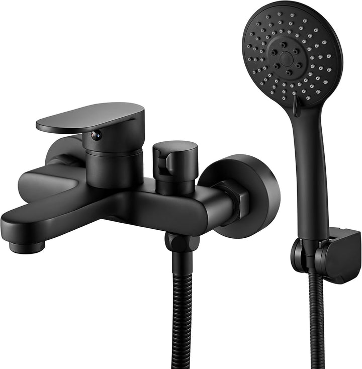 Badewannenarmatur Wannenarmatur mit Handbrause Mischbatterie Badewanne mit Brauseschlauch Aufputz Wa