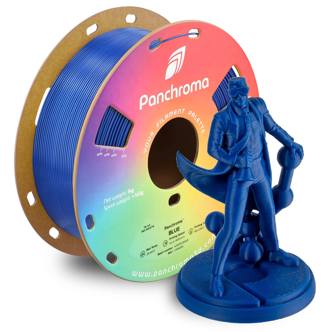 Polymaker Panchroma Blaues Filament, 1,75 mm, 1 kg, druckt besser als PLA, Panchroma 1,75 blaues 3D-