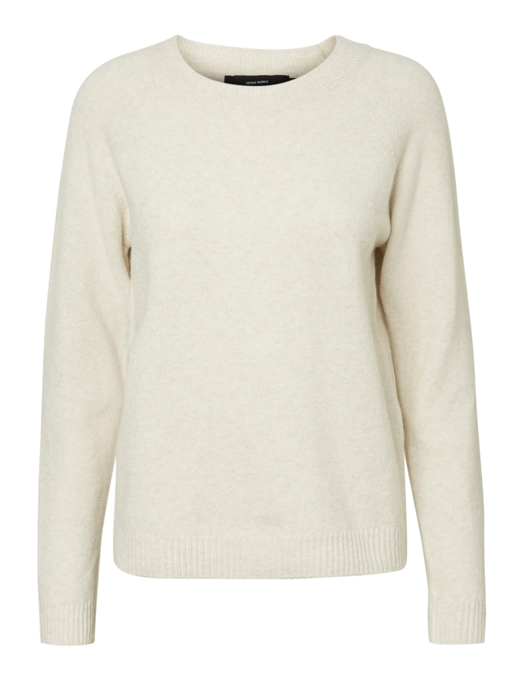 Damen Vmdoffy Ls O-Neck Blouse Ga Ptt Strickpullover XS Tall Birch/Detail:melange, XS Tall Birch/Det