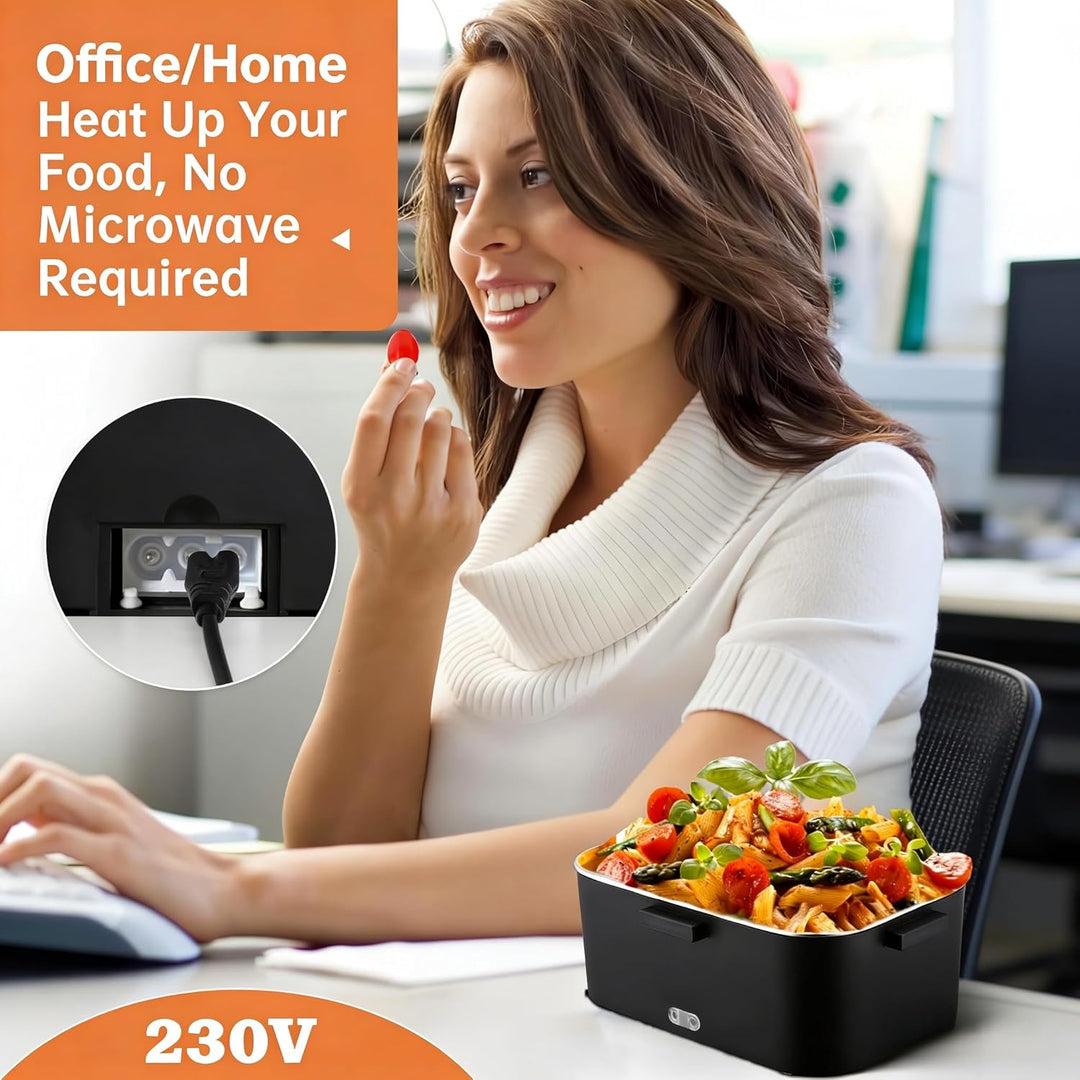Elektrische Lunchbox 100W，1,8L,12V/24V/230V für Auto Lkw Büro | Einfach für 20-30 Minuten, 100W Schn
