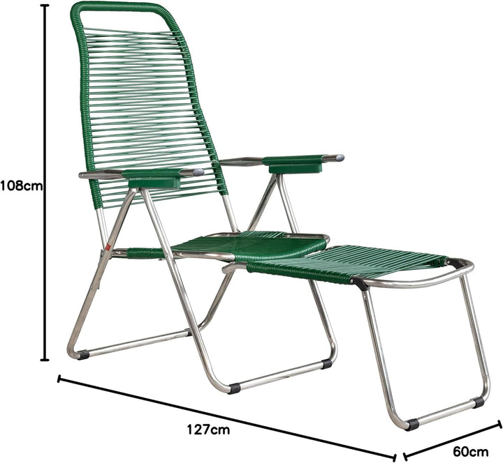 Fiam Spaghetti – Relaxsessel für den Aussenbereich – Gestell Aluminium, PVC, dunkelgrün