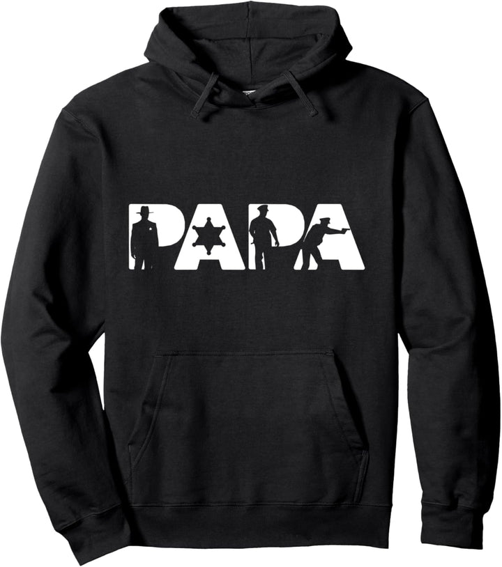 Stolzer Sheriff-Papa, Lustiger Sheriff-Papa-Vater-Geschenk Pullover Hoodie