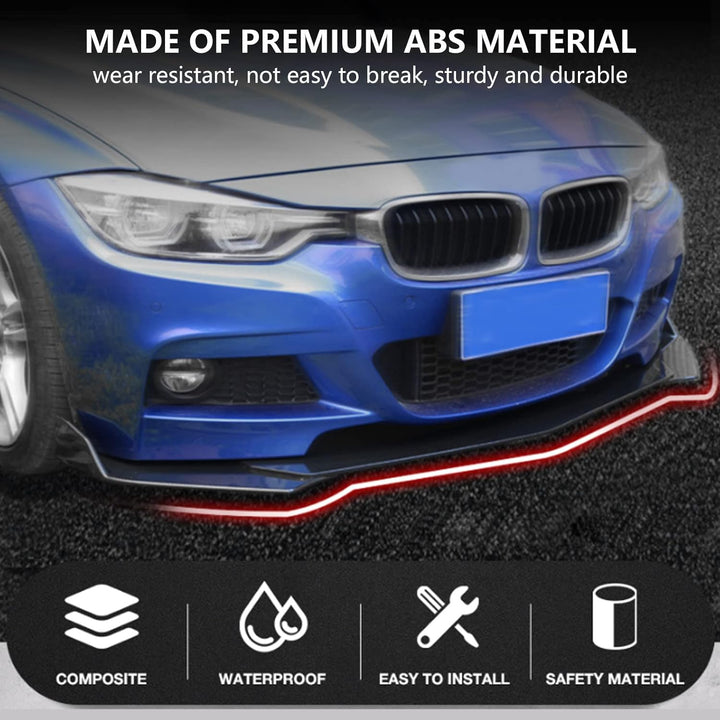 Fydun 5 Stücke Frontstossstange Lip Body Kit Spoiler Air Chin Body Kit ABS Lip Splitter Spoiler Diff