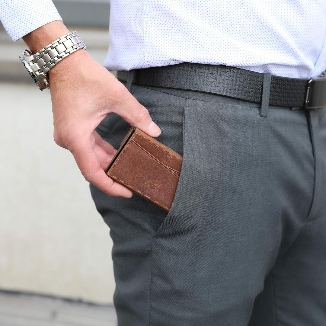 Solo Pelle Kartenetui | Kreditkartenetui | Leder Geldbörse Slim Wallet Portmonee | Geldbeutel mit RF