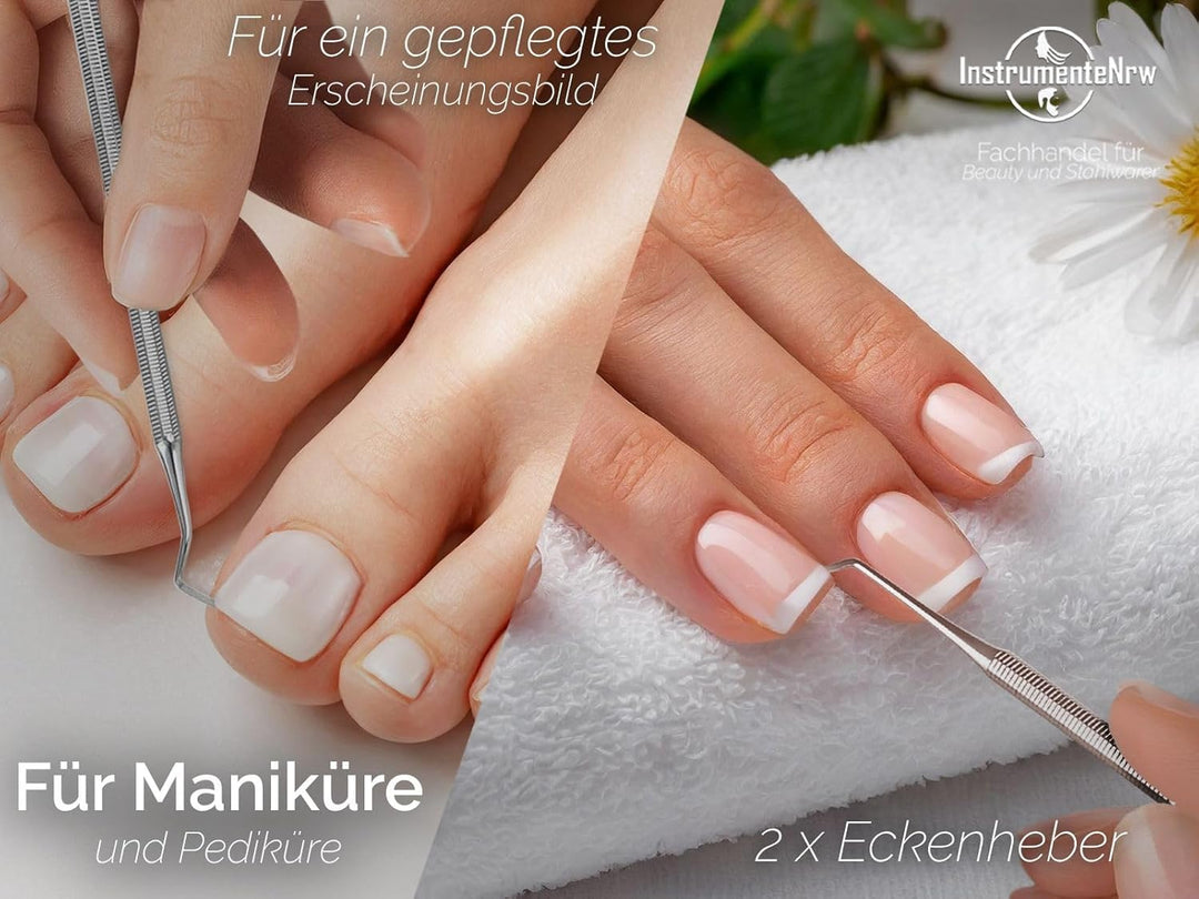 Pediküre Nagelzange Kopfschneider Eckenzange Nagelhautzange Set inkl. 2, Pediküre Set, 5-teilig