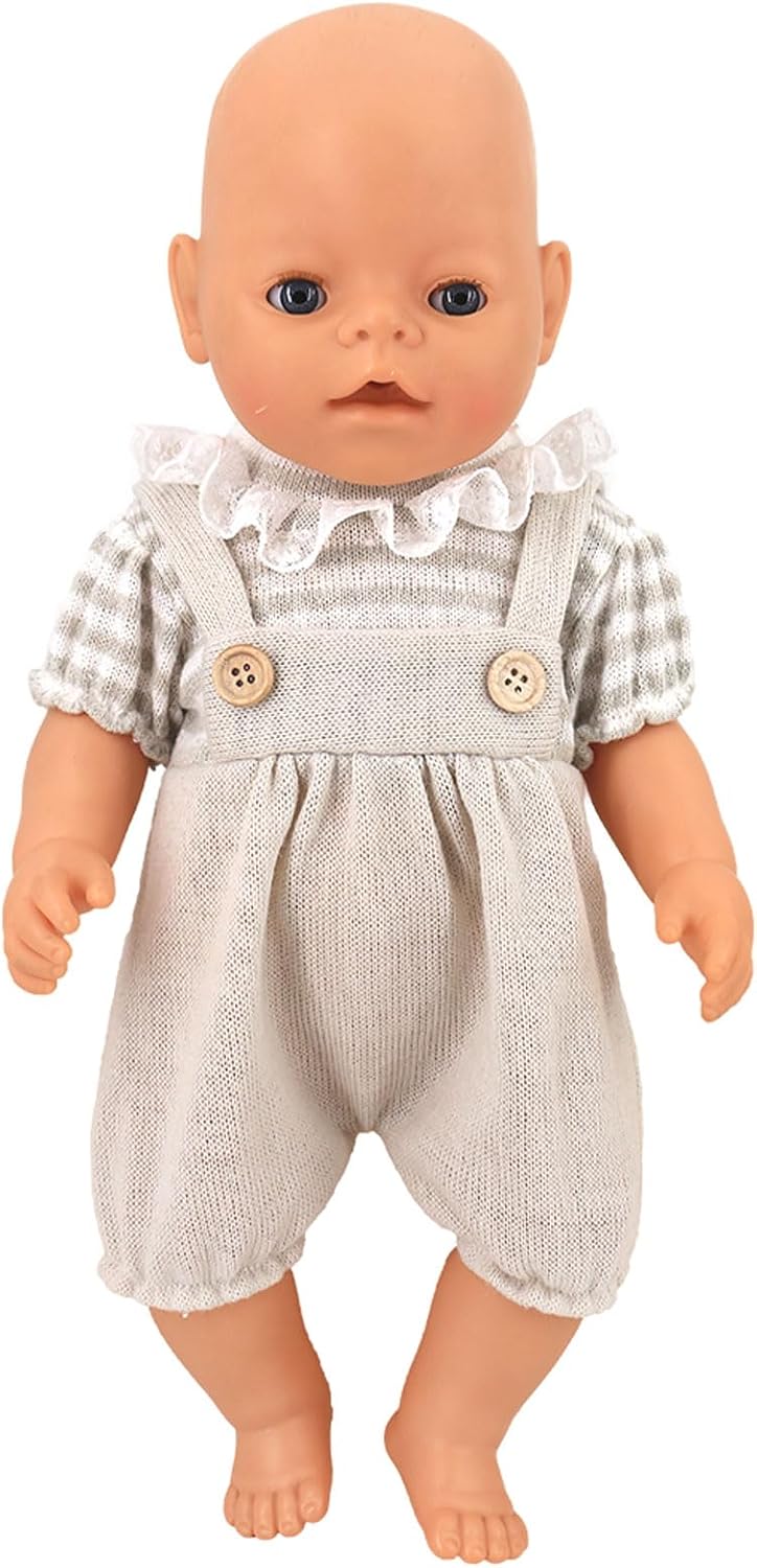 Puppenkleidung für 36-43 cm Baby Puppen, 4-Packungen Puppenkleider mit Hut und Socken (Keine Puppe)