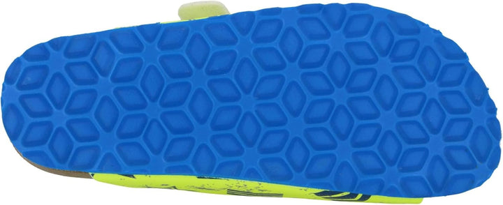 Lico Unisex Kinder Bioline Motru Pantoletten 28 EU Neongelb Blau, 28 EU Neongelb Blau