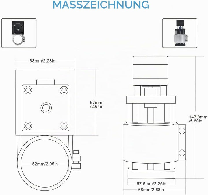 Z-Achsen-Spindelmotor-Montagesatz, Upgrade der Spindel auf 200 W für CNC der 3018 Pro-Serie