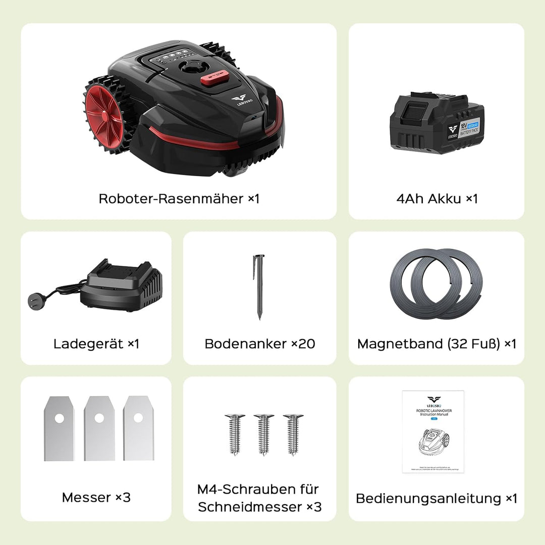 V3 Mähroboter ohne Begrenzungskabel, KI-Visionsnavigation, 150+ Hinderniserkennung, App-Steuerung, b
