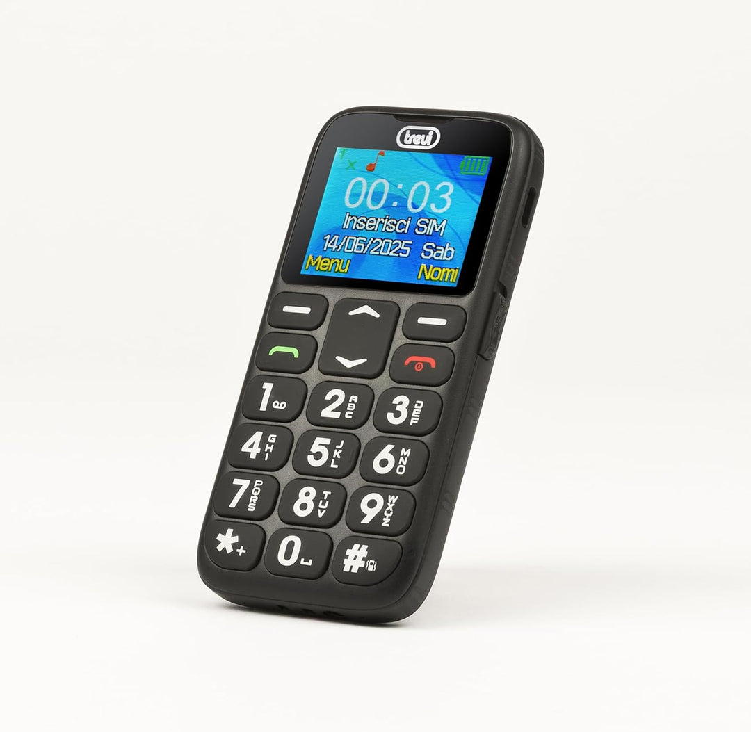 Trevi - Cellular Telefon FÜR Einfache Tasten mit Trevi SICHERHEITSKNÖPFEN 10 Schwarz black, black