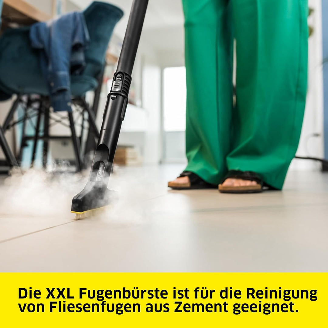 Kärcher XXL-Bürste für Fugen, Dampfzubehör, ideal für die Reinigung von Fugen in Bad und Küche
