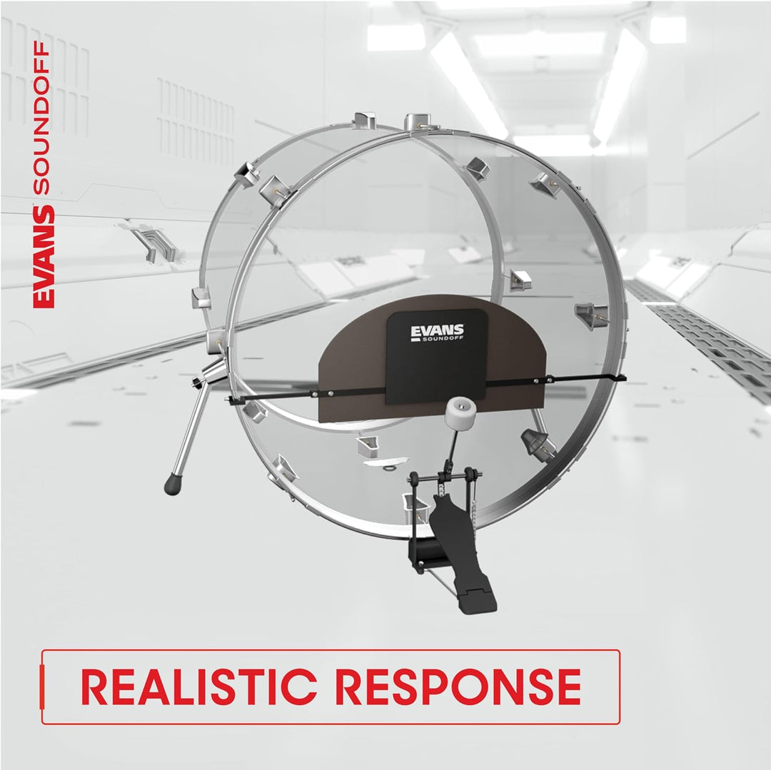 Evans Soundoff Drum Mute Pads – Komplettes Schlagzeug-Pad-Set – Schlagzeug-Dämpfer-Set – 3 Becken, 4