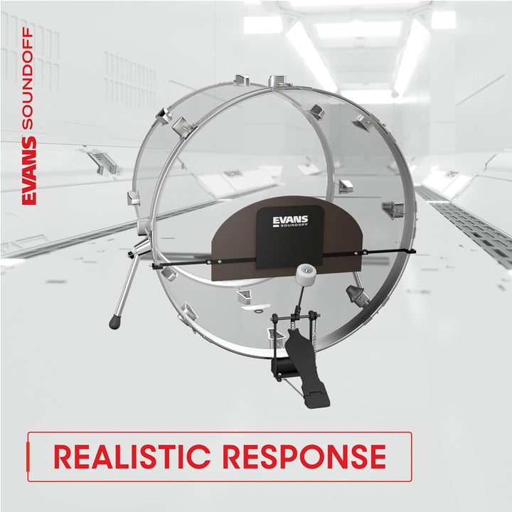 Evans Soundoff Drum Mute Pads – Komplettes Schlagzeug-Pad-Set – Schlagzeug-Dämpfer-Set – 3 Becken, 4