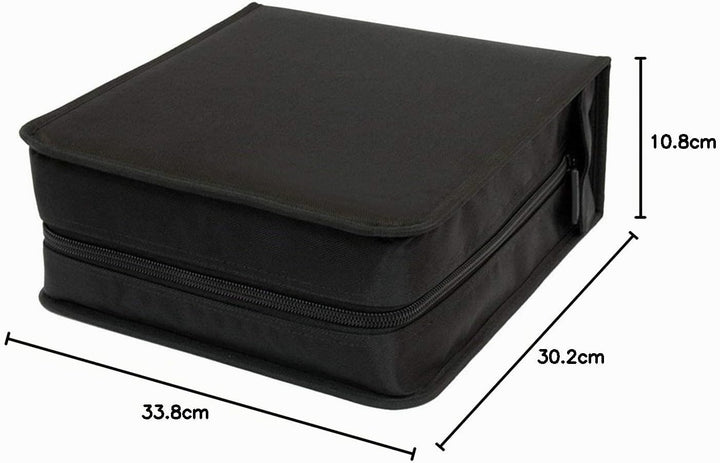 GOODS+GADGETS CD-Wallet/Mappe &amp; DVD-Tasche aus robustem Nylon und Zwischenseiten aus Stoff, Disc-Org