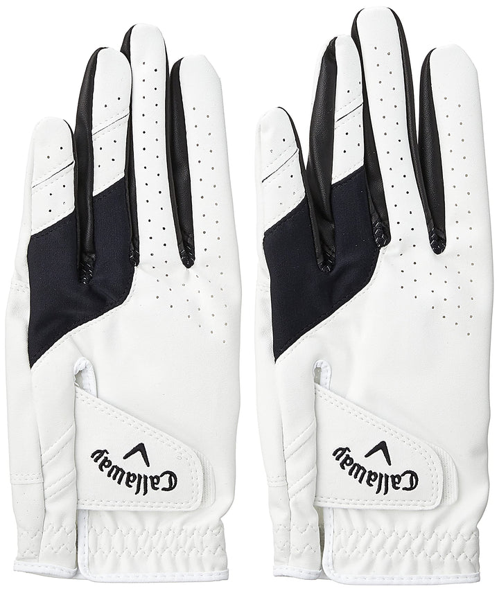 Callaway Herren Gloves Golfhandschuhe Weather Spann Einzelpack (Linke Hand, XXL, Weiss) Cadet Medium