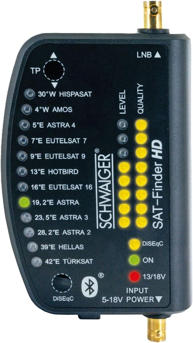 Schwaiger SF9003BT Digitaler Sat-Finder HD mit Bluetooth® und eigener App