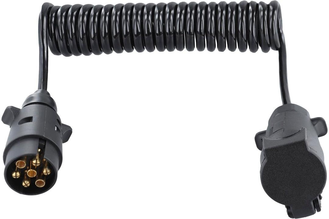 Anhänger 7 Polig Verlängerung Kabel Spiralkabel 3.0M Anhängerkabel AdapterSpiralkabel Auto Anhänger