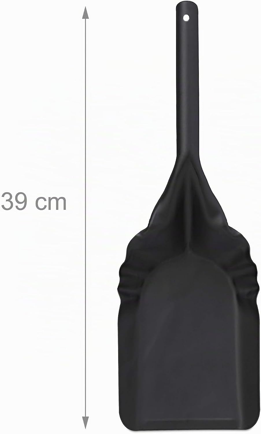 Relaxdays, schwarz Ascheeimer mit Deckel und Schaufel, Stahl, Kohleeimer mit Henkel, 19 L, Aschescha